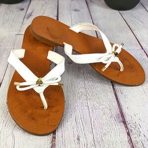 Kate Spade Charles Vacchetta White Sandals
